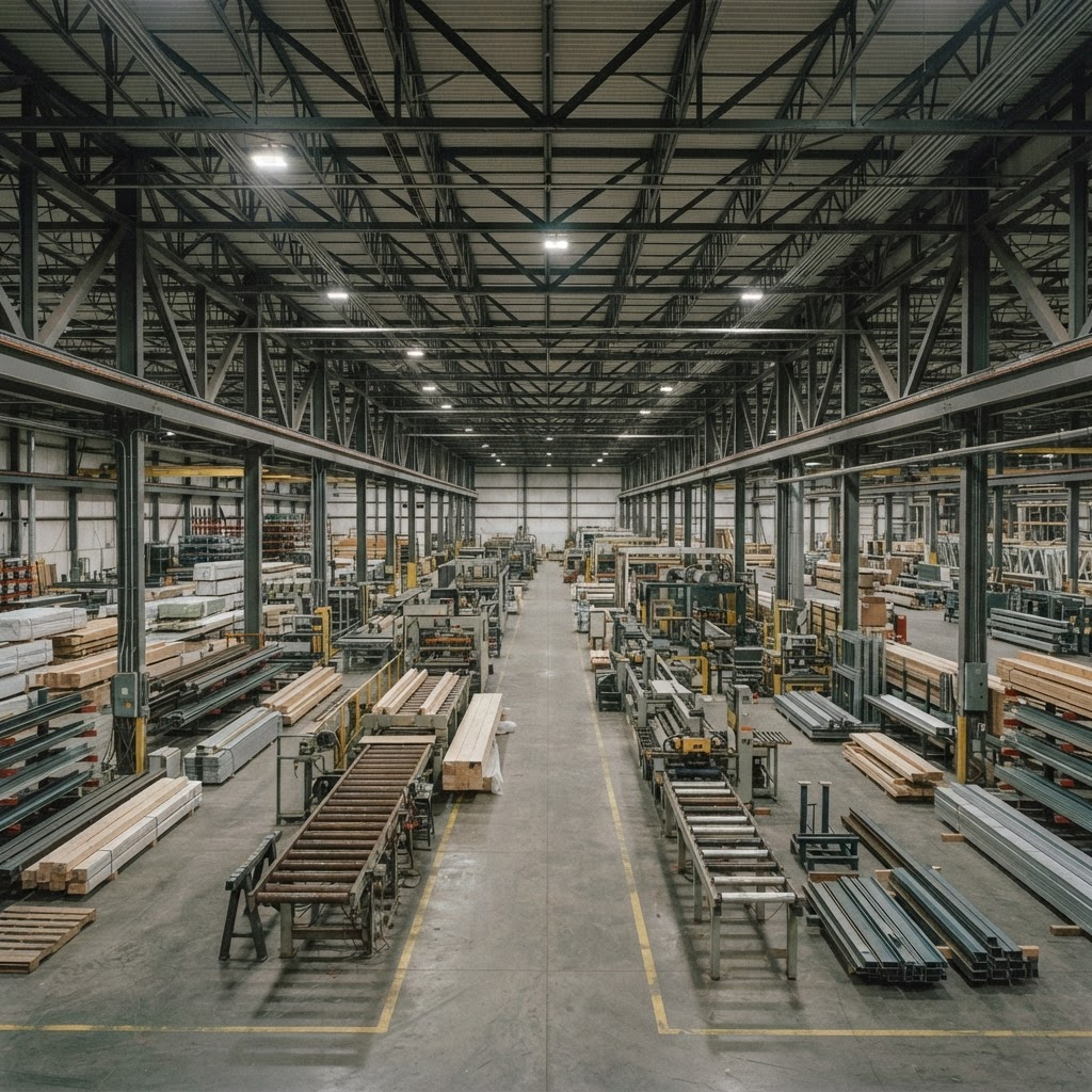 Building-products manufacturing floor